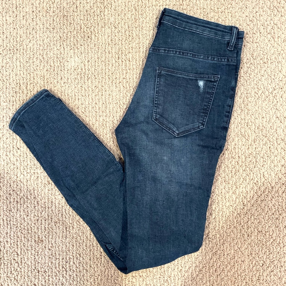 H&M High Waisted Distressed Jeans - Size 4
